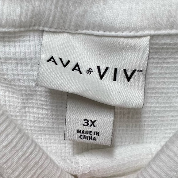 Ava &  Viv Plus Size Button Front Dress NWOT 3XL - Picture 6 of 7